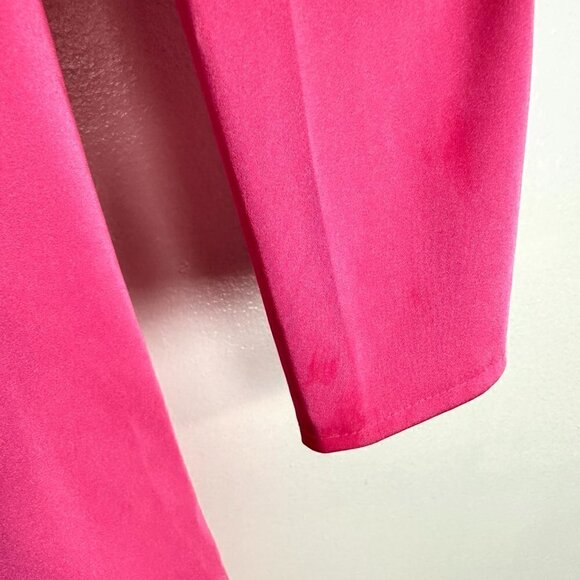 MAC DUGGAL Feather Trim One-Shoulder Long Sleeve Minidress Candy Pink Size US 4 - Picture 7 of 9